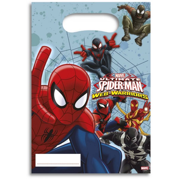 Sachets Anniversaire Ultimate Spiderman Web Warriors™ x6 - 85156