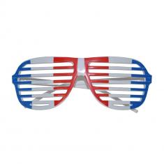 Lunettes Rayées Tricolores France - Adulte