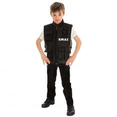 Costume De Policier De Luxe Udekit Pour Enfant 4-6 Ans – Avec Talkie-walkie, Sifflet, Bâton Et Accessoires – Déguisement Flic Complet Pour Carnaval, Anniversaire Et Jeux De Rôle
