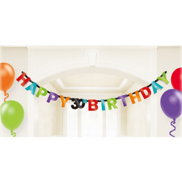 Guirlande Happy Birthday - 30 ans - 120091