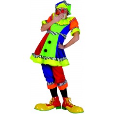 Deguisement Carnaval : Costume De Spanky Le Clown Rayé