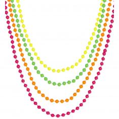 Set de 4 colliers de perles - Neon