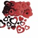 Miniature Confettis De Table Coeurs Rouges