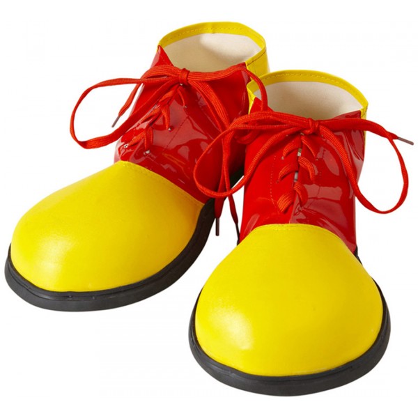 Chaussures De Clown Rouge et Jaune - Lacets Rouges - 9145S-Parent