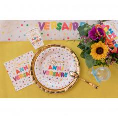 Assiettes en carton x 10 - Anniversaire Ballon