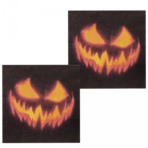 Serviettes Creepy Pumpkin - Citrouille x12 - 72312