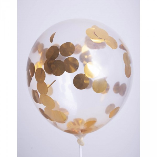 Ballons de Baudruche Confettis Doré x6 - ITI2601