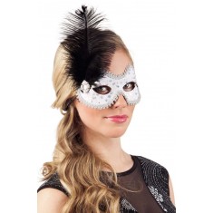 Masque Loup Lustrino Blanc
