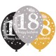 Miniature Ballons 18 ans Sparkling Celebrations x6