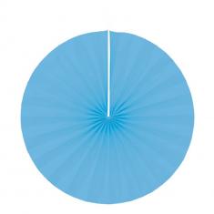 Lot de 4 éventails papier 20cm, Turquoise