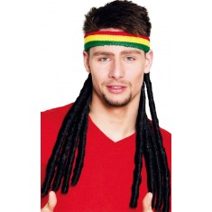 Bandeau Rasta avec Dreadlocks - Adulte