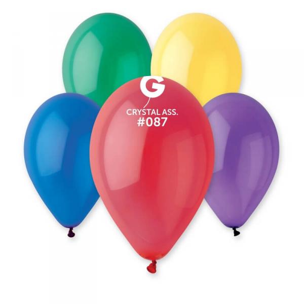 50 Ballons Crystal- 30 Cm - Multicolores - 118704GEM