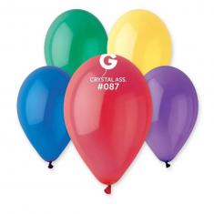 10 Ballons Cristal - 30 Cm - Multicolores