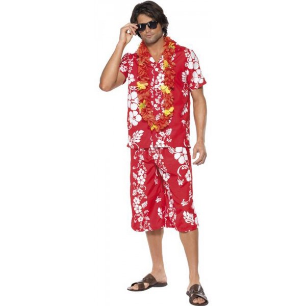 Costume Hawaien Rouge - Homme - 33070M