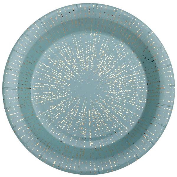 Assiette Bubbles - Eucalyptus - FETE25-8983BLEU