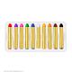 Miniature Set De 10 crayons De Maquillage - 24 ml