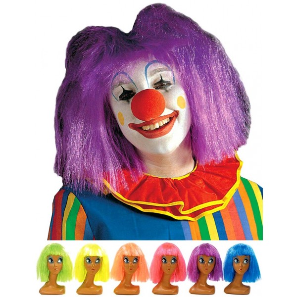 Perruque Carnaval : Perruque Flashy Clown - 6050D-VE
