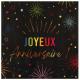 Miniature Serviette Anniversaire Festicolor - Noir