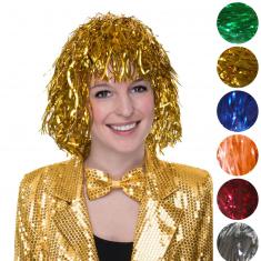 Perruque Disco Femme Lamée Multicolore - Jour de Fête - Perruques