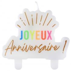 Bougie Anniversaire Festicolor - Blanc 