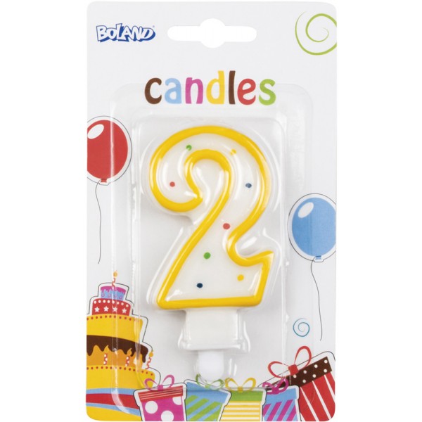 Bougie Anniversaire - Chiffre 2 - 63402BOL