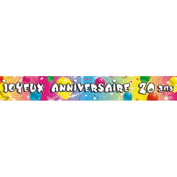 Bannière Joyeux anniversaire 20 ans - 846020