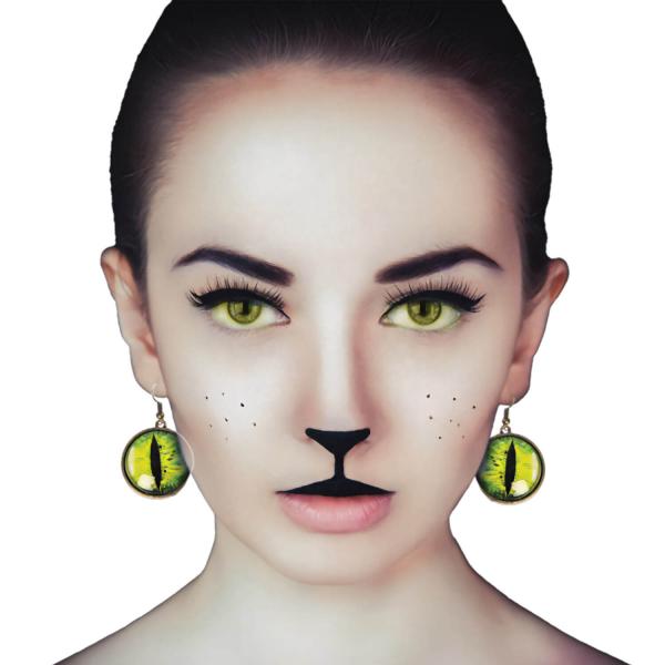 Boucles d'oreilles yeux de chat - 53867