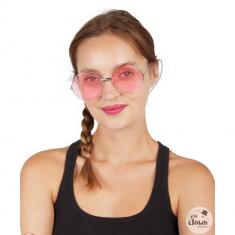 Lunettes hippie ronde rose