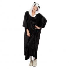 Poncho panda noir et blanc