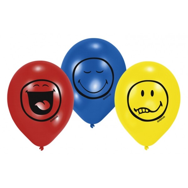 Ballons Smiley (lot de 6) - 450296