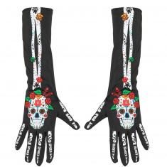 Paire de gants jour des morts - Femme