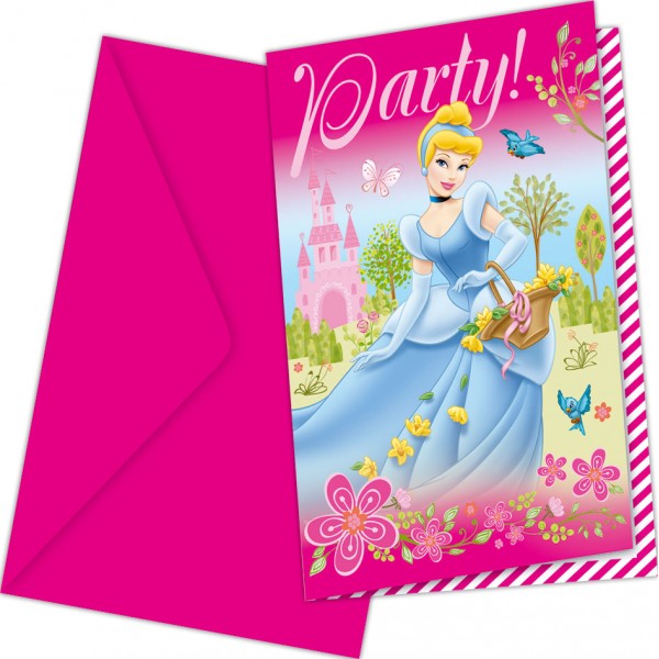 Cartes d'invitation Princesses Disney© - 80460