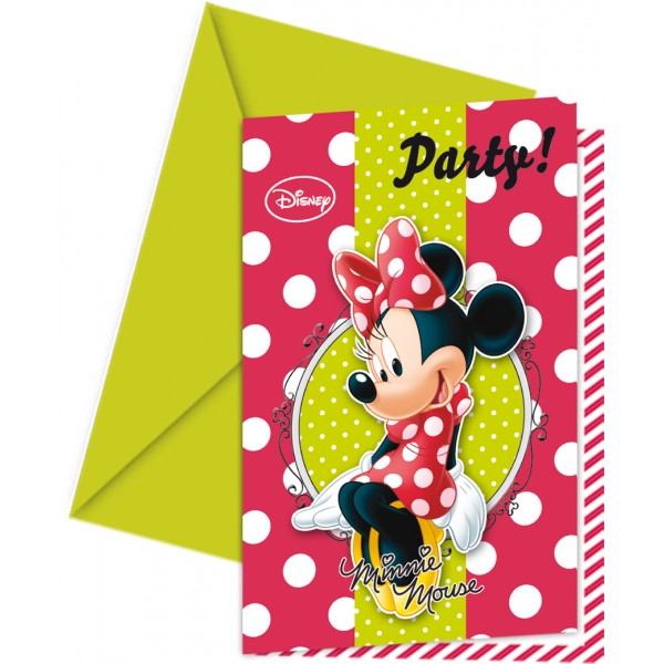 Cartes d'invitation Minnie Mouse Disney™ - 81505