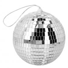 PETITE Boule à  facettes 15cm à suspendre, Argent
