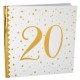 Miniature Livre d'or 20 ans Joyeux Anniversaire Blanc et Or