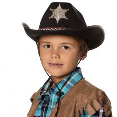 Chapeau Enfant Stetson Noir - Shériff 