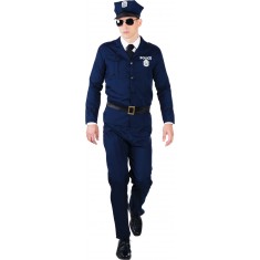Ensemble D'accessoires de Déguisement de Police 6 Pièces pour Fête Costumée  Avec Chapeau de Police Adulte, Badge, Cravate, Jouet, Menottes, Baguette