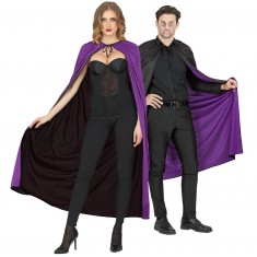 Cape manteau réversible Noir et violet