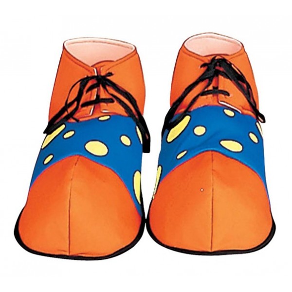 Deguisement Carnaval Accessoire : Maxi Chaussures Clown  Orange -Bleu - 6673B_ORANGE_BLE