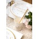 Miniature Gobelets Joyeux Anniversaire  x10 - Blanc et Or