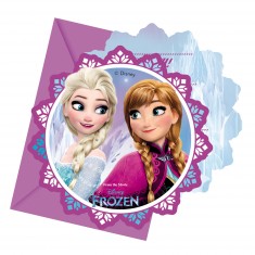 Carton d'invitation Frozen™-  La Reine des Neiges™ x6