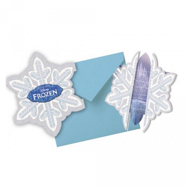 Cartons d'invitations Frozen™-  La Reine des Neiges™ x6 - Procos-85432