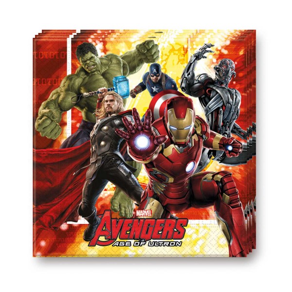 Lot de 16 serviettes Avengers L'Ère D'Ultron - 86541