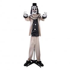 Clown sur pieds - animé, sonore, lumineux - 160 cm