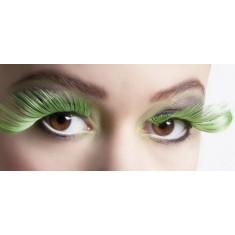 Faux Cils Biseautés Noir et Vert