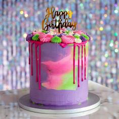 Pique de gâteau "Happy Birthday" - Or (155 x 11 cm)