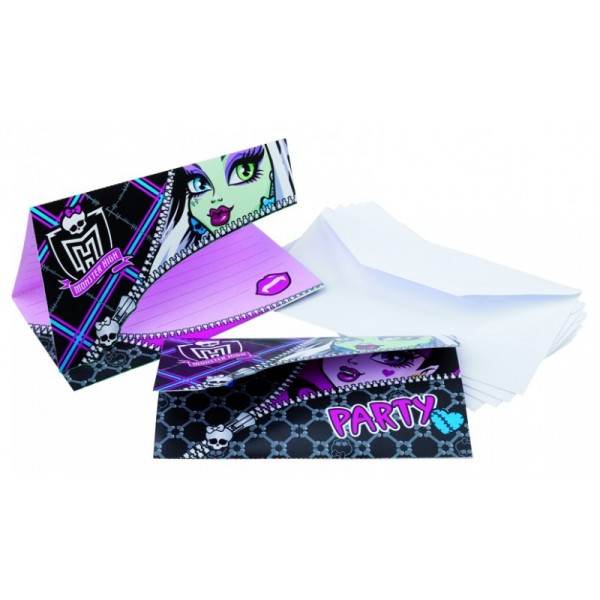 Cartes d'invitation Monster High™ (x6) - 552253