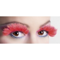 Faux Cils Plumes - Rouge