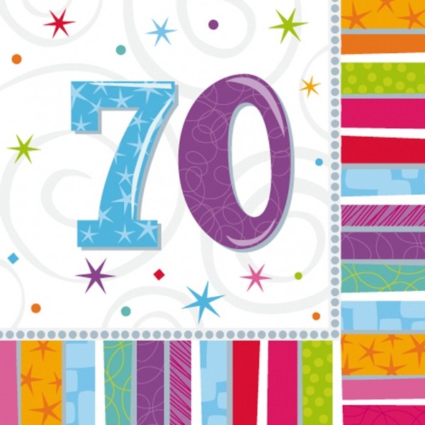 Serviettes Anniversaire 70 ans - 991418