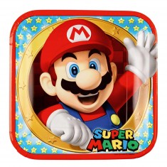 Assiettes carrées : Super Mario Bros